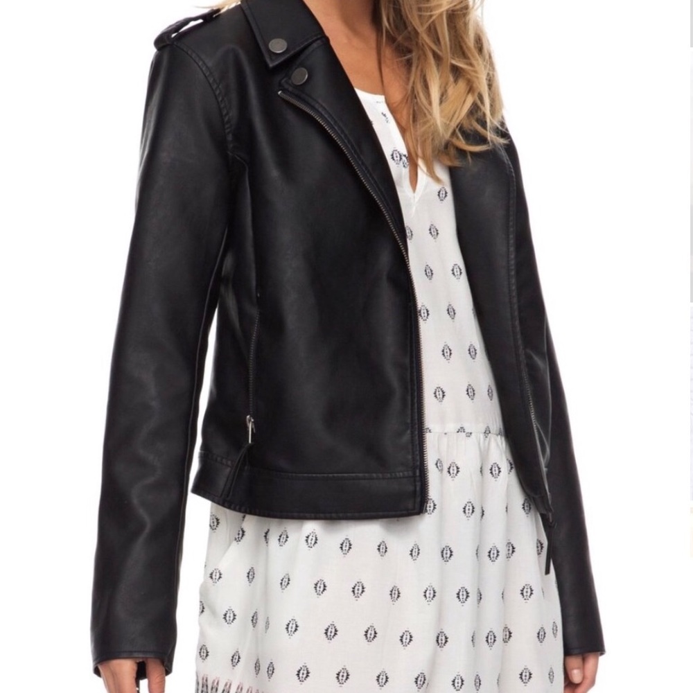 ROXY Faux Leather Jacket